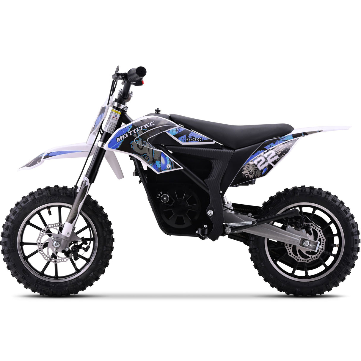 MotoTec 36v 790w Demon Electric Dirt Bike Lithium - Blue