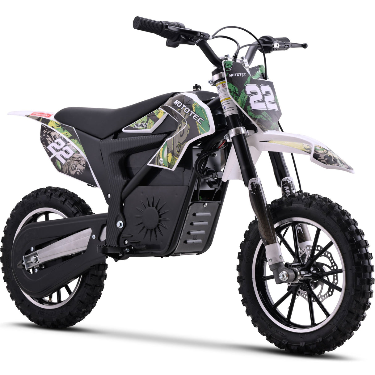 MotoTec 36v 790w Demon Electric Dirt Bike Lithium - Green