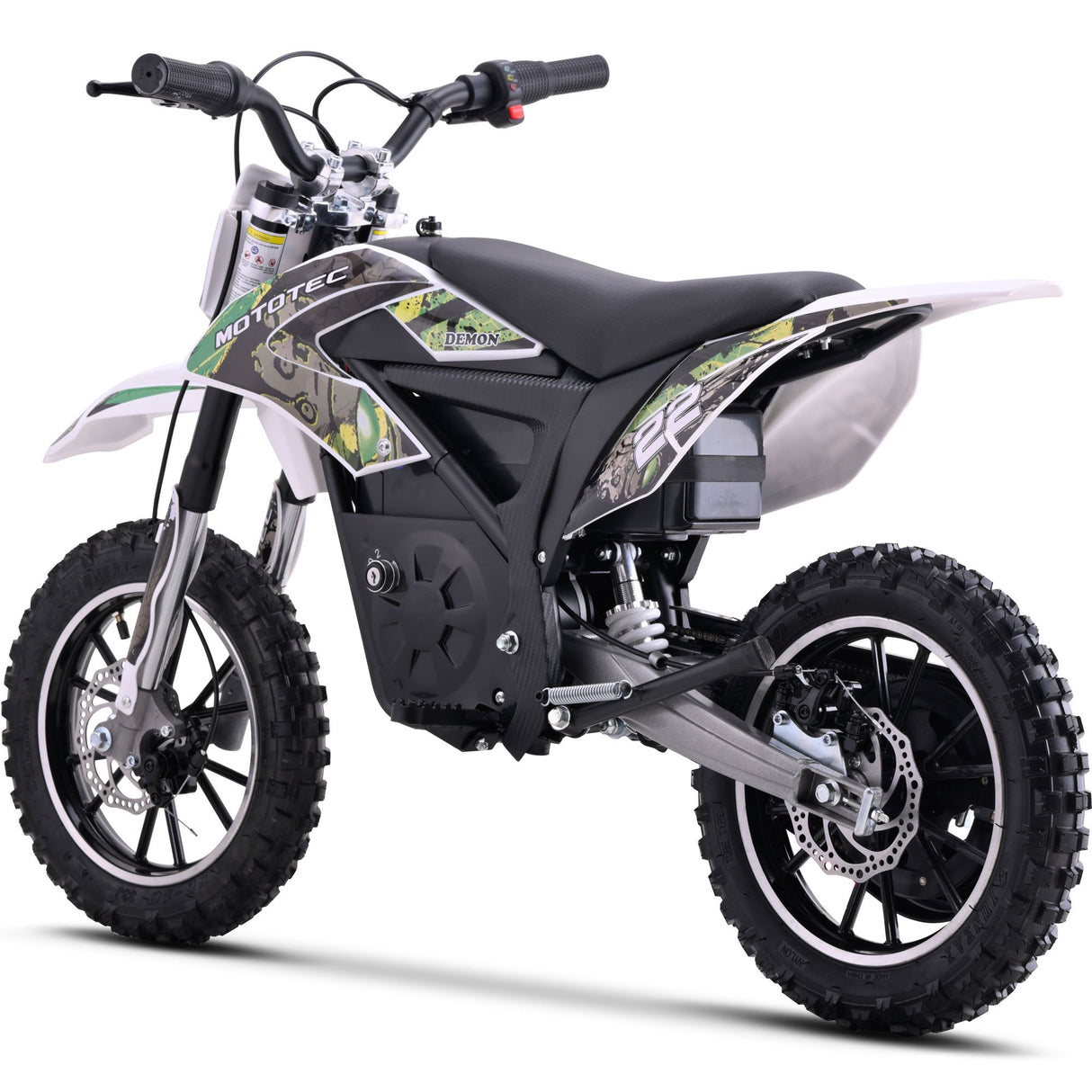 MotoTec 36v 790w Demon Electric Dirt Bike Lithium - Green