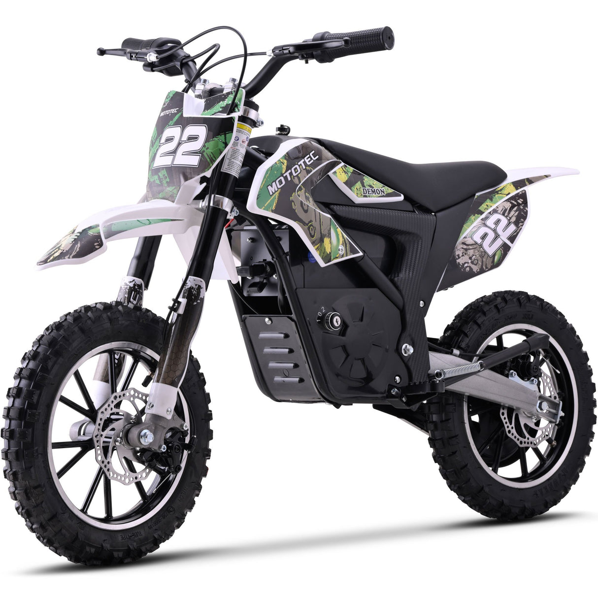MotoTec 36v 790w Demon Electric Dirt Bike Lithium - Green