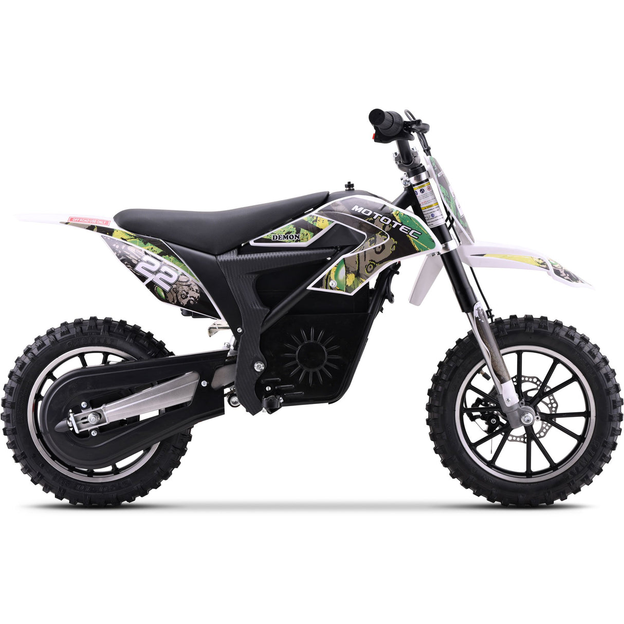 MotoTec 36v 790w Demon Electric Dirt Bike Lithium - Green