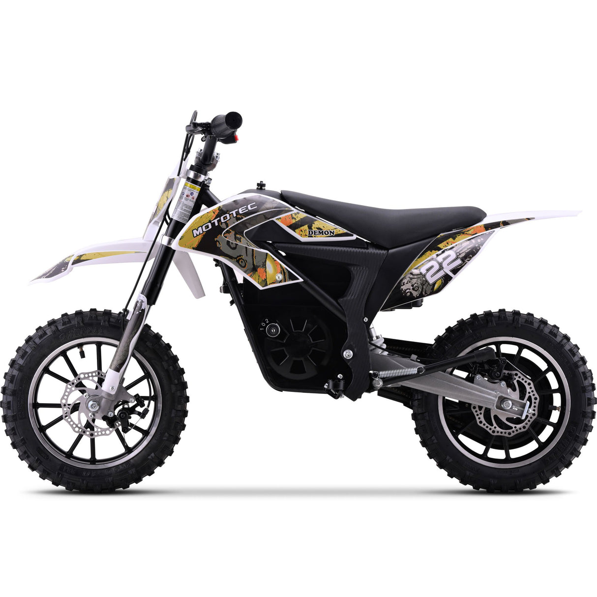 MotoTec 36v 790w Demon Electric Dirt Bike Lithium - Orange