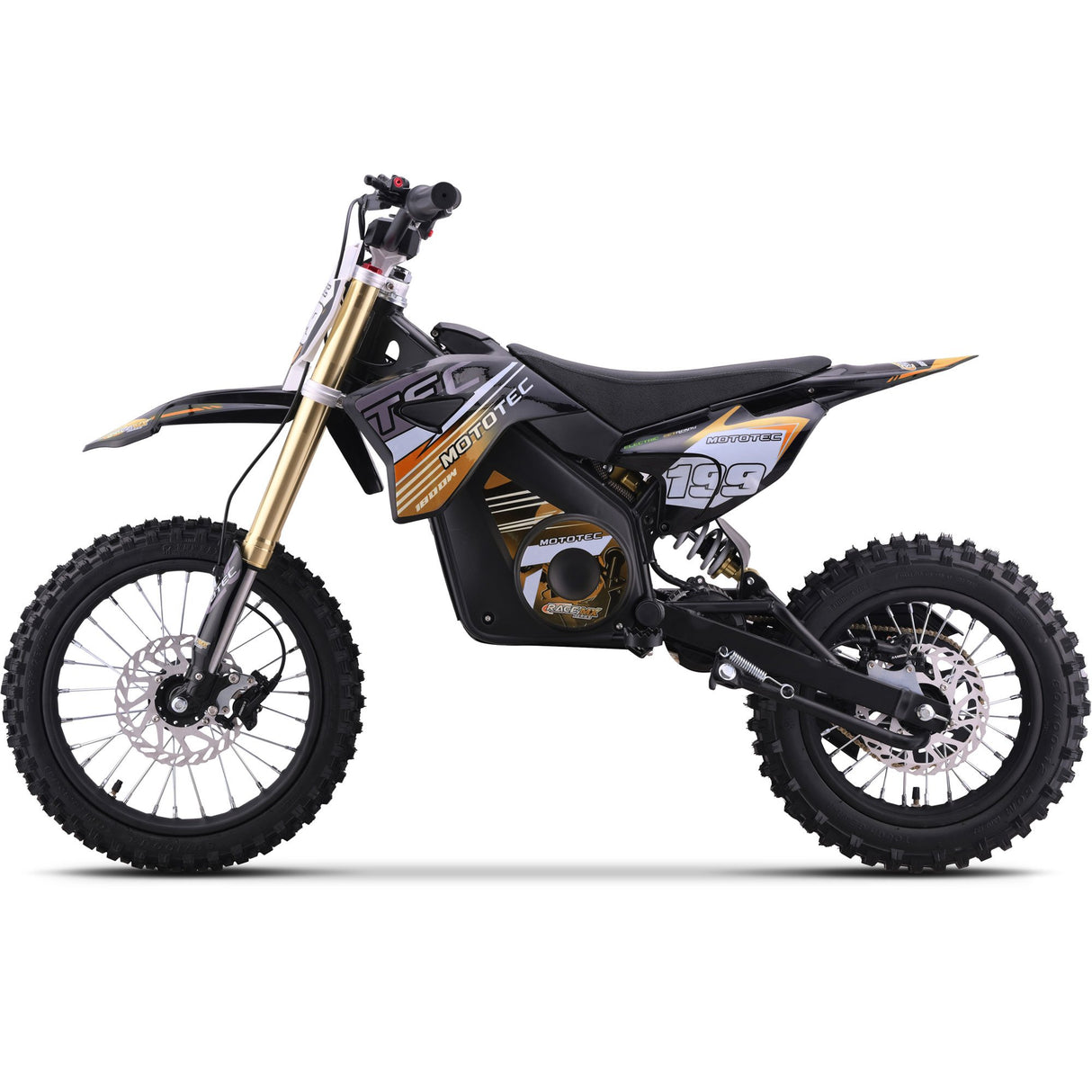 MotoTec 48v 1800w Pro Electric Dirt Bike Lithium - Orange