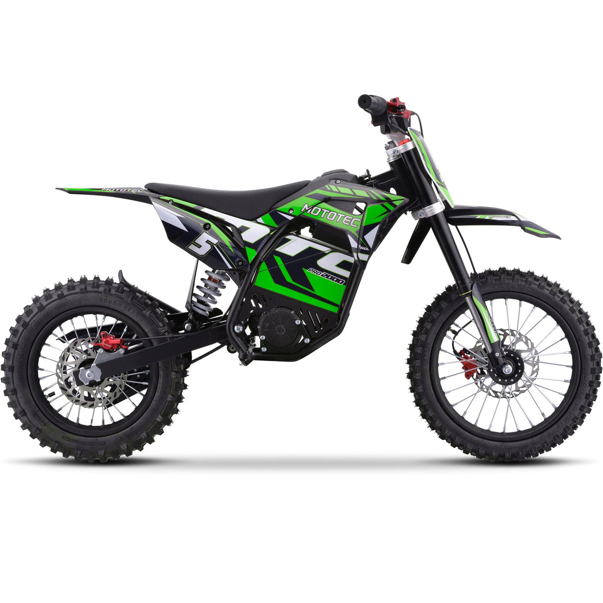 MotoTec 60v 2000w Pro Electric Dirt Bike Lithium - Green
