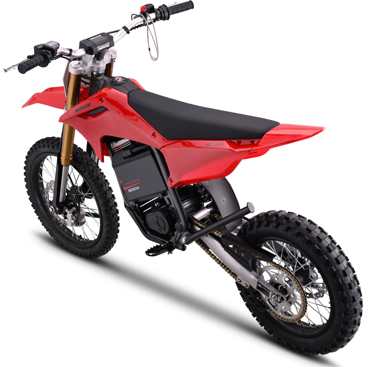 MotoTec 72v 8000w Pro Electric Dirt Bike 17/14 Lithium - Red