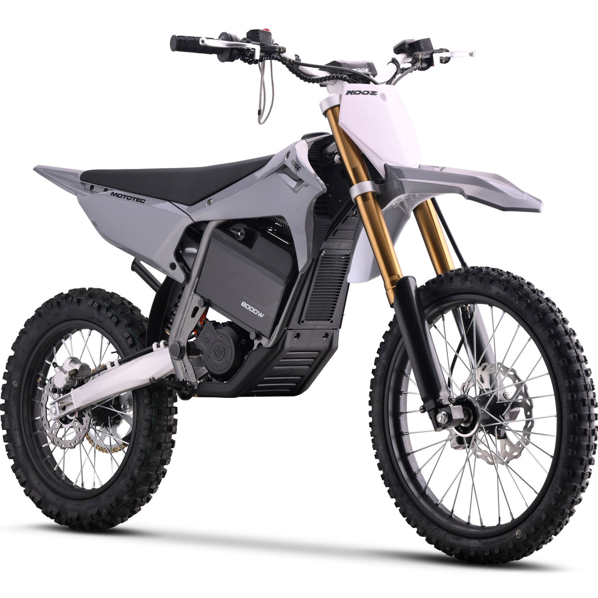 MotoTec 72v 8000w Pro Electric Dirt Bike 19/16 Lithium - Grey