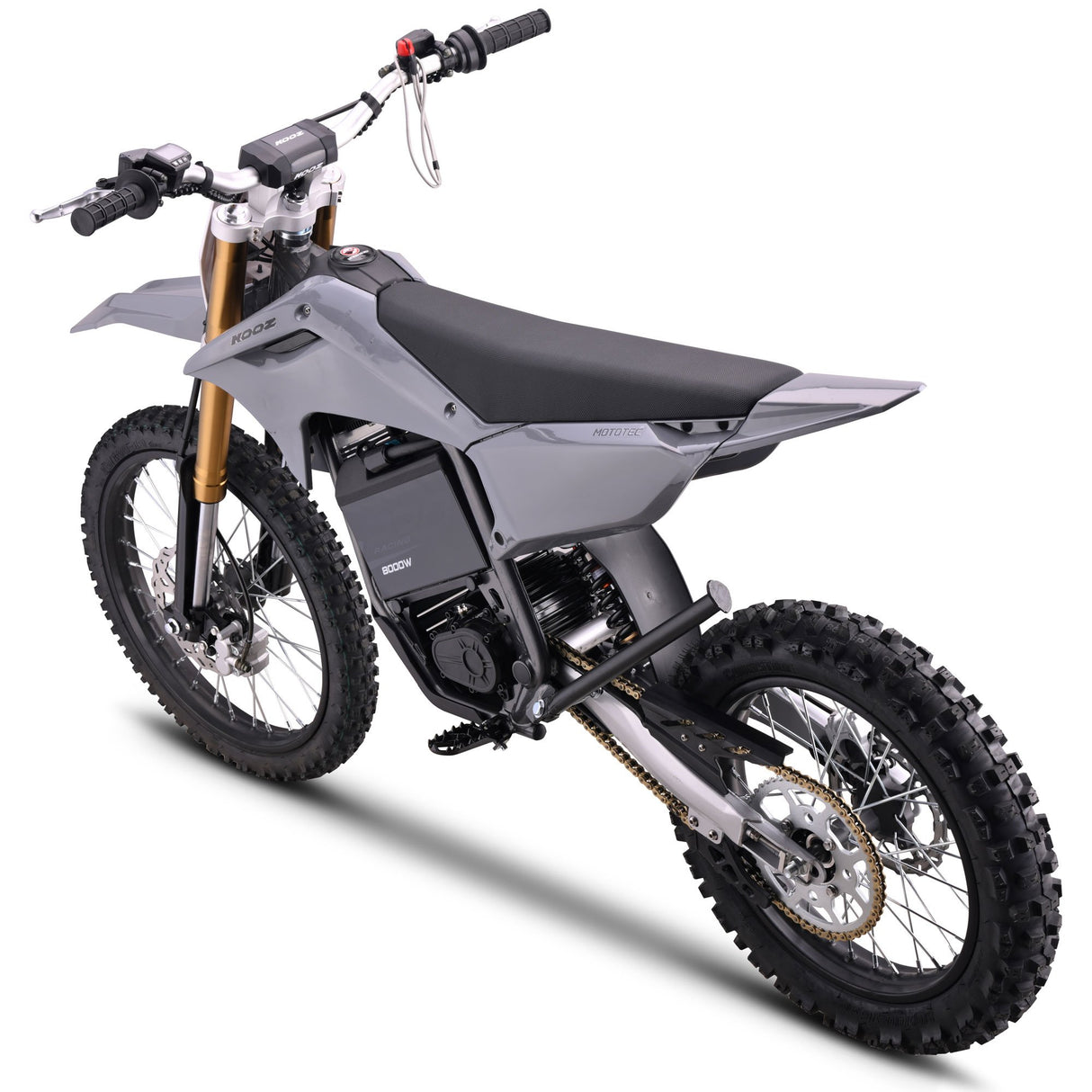 MotoTec 72v 8000w Pro Electric Dirt Bike 19/16 Lithium - Grey