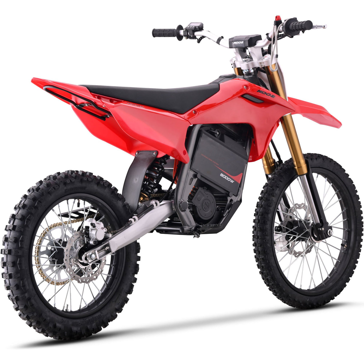 MotoTec 72v 8000w Pro Electric Dirt Bike 19/16 Lithium - Red