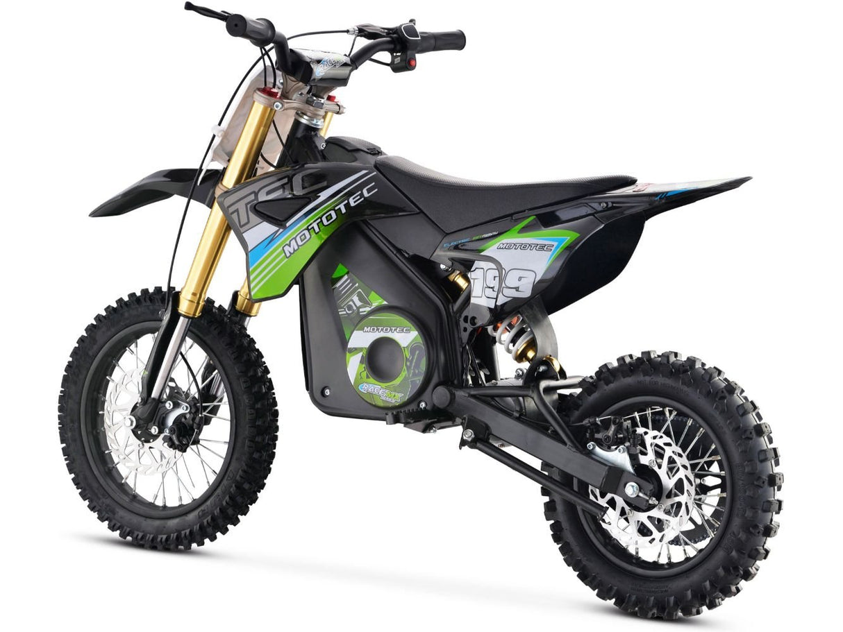 MotoTec 36v 1200w Pro Electric Dirt Bike Lithium - Green