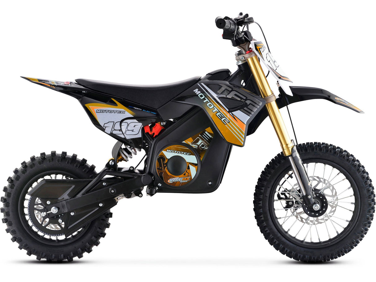 MotoTec 36v 1200w Pro Electric Dirt Bike Lithium - Orange