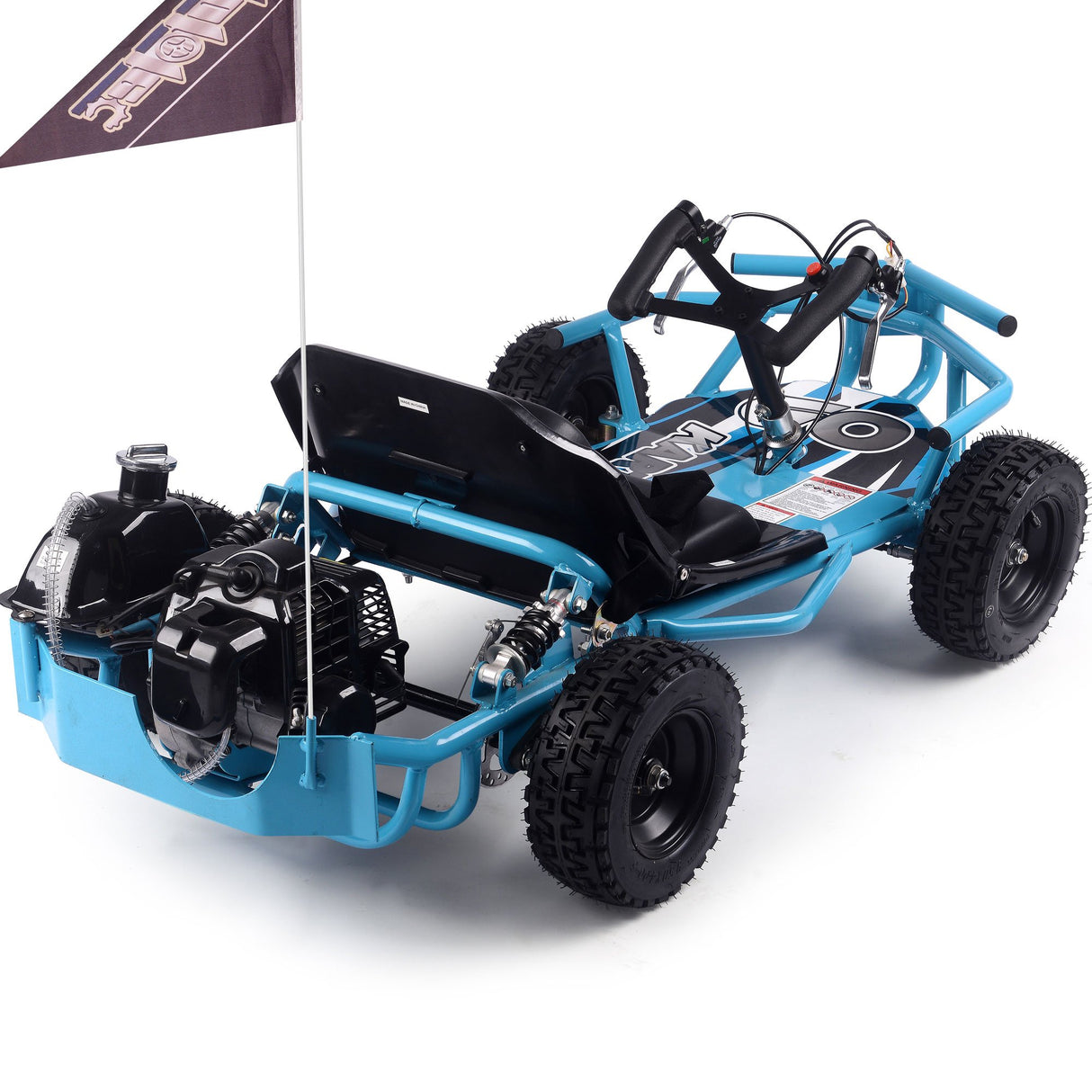 MotoTec Sandman Kids Gas Powered 49cc Go Kart - Blue