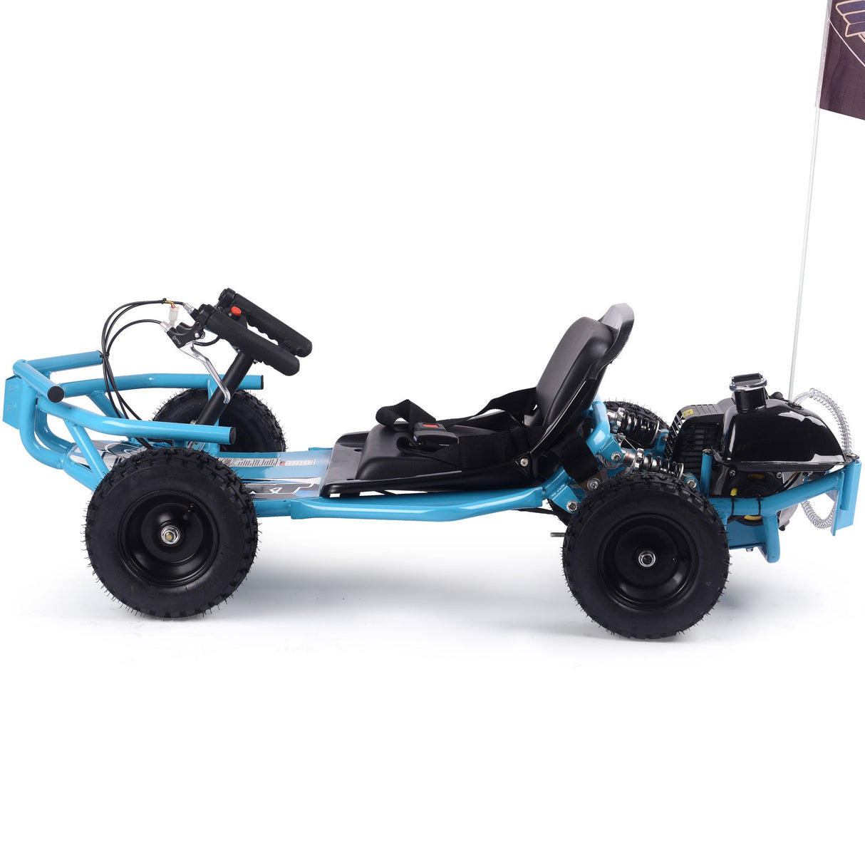 MotoTec Sandman Kids Gas Powered 49cc Go Kart - Blue