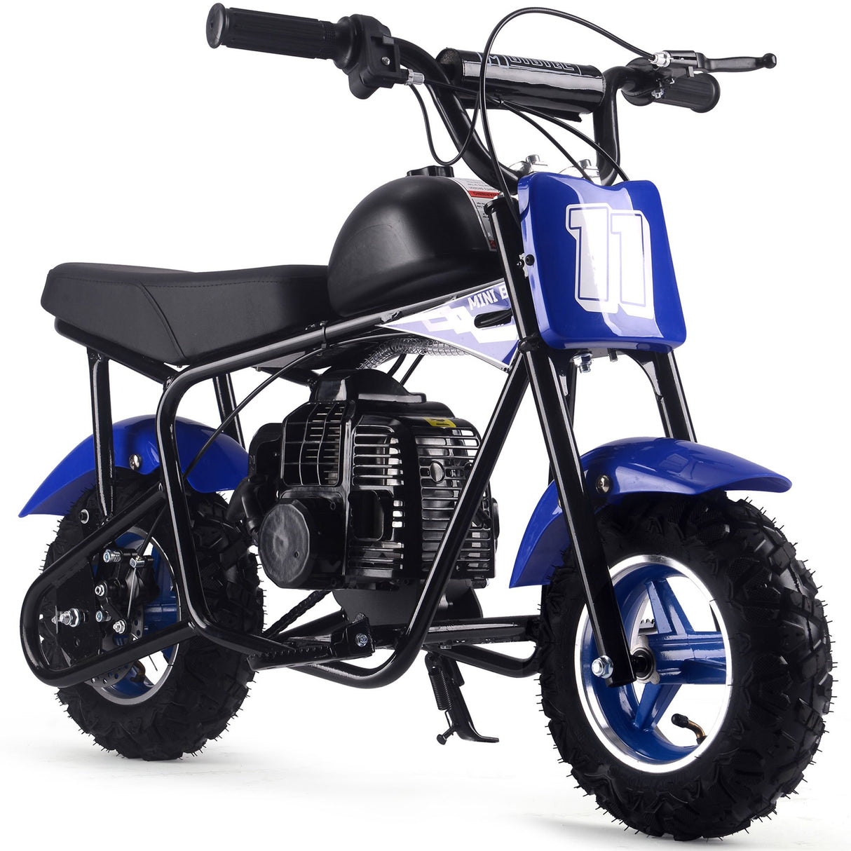 MotoTec Urchin 49cc 2-Stroke Kids Gas Mini Bike - Blue