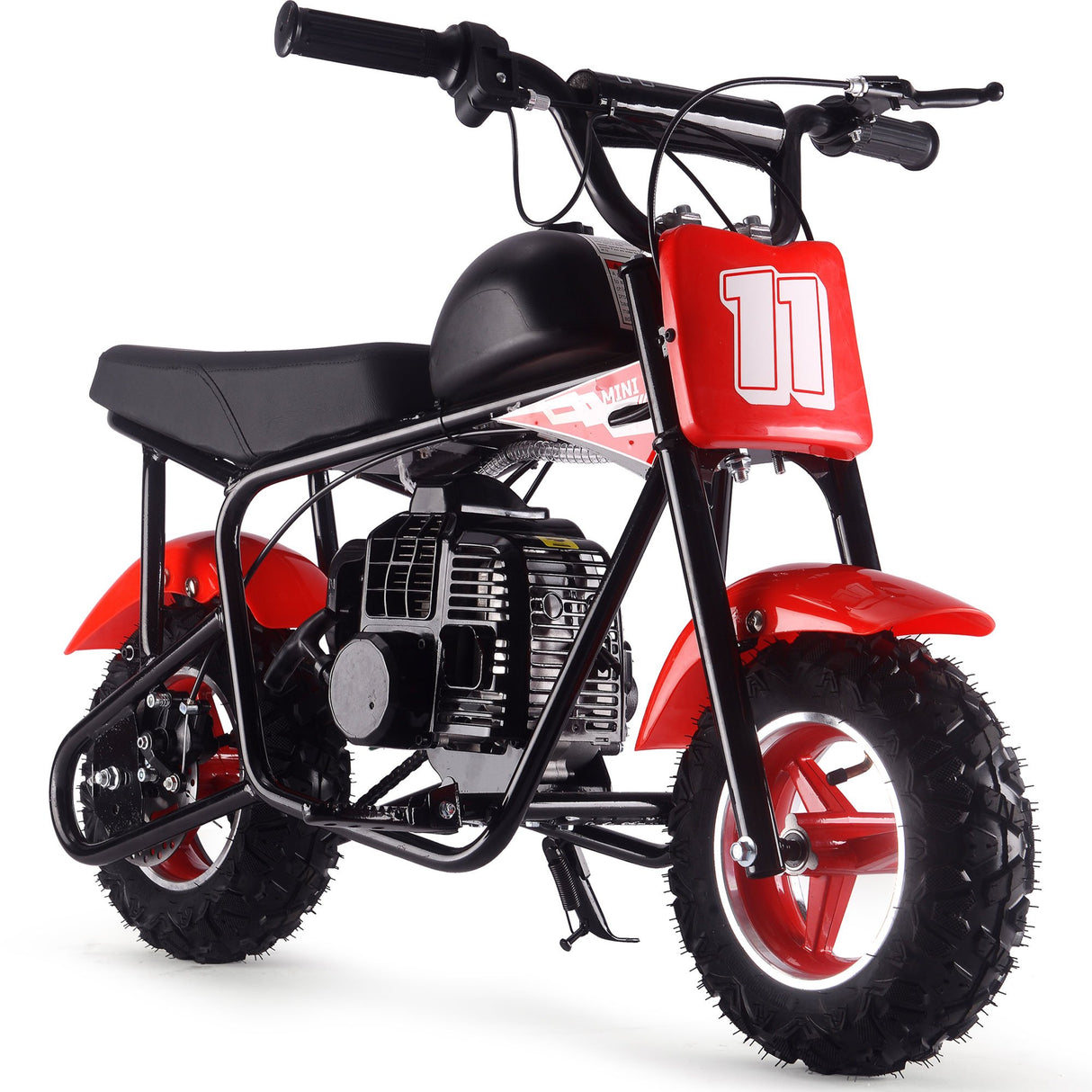 MotoTec Urchin 49cc 2-Stroke Kids Gas Mini Bike - Red