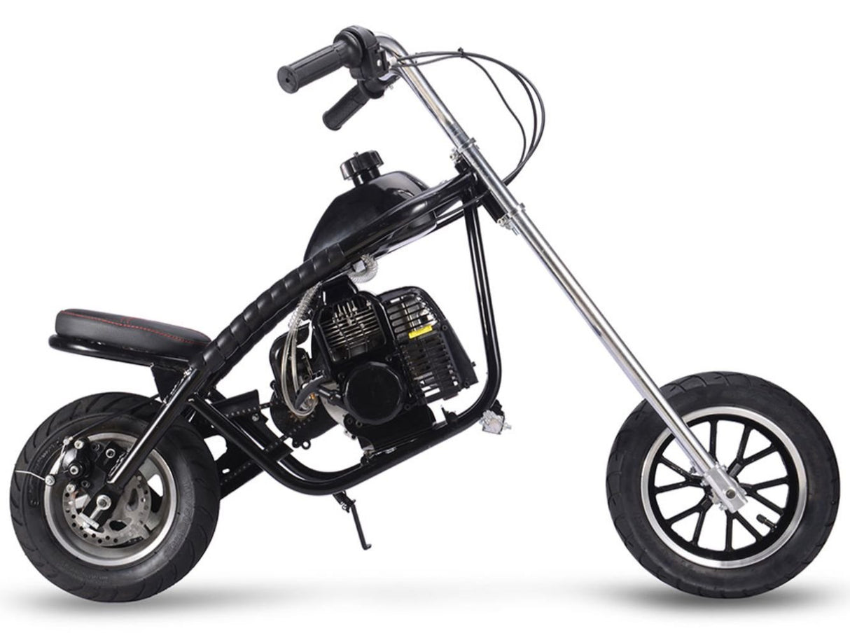 MotoTec 49cc Gas Mini Chopper - Black