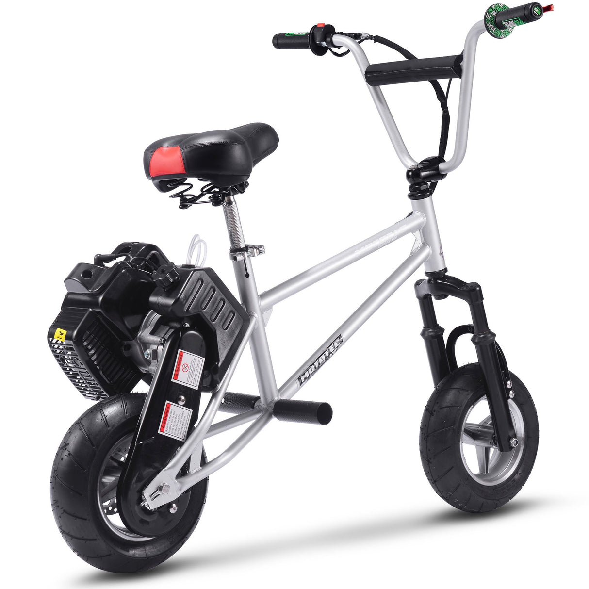 MotoTec 49cc Gas Mini Bike V2 - Silver
