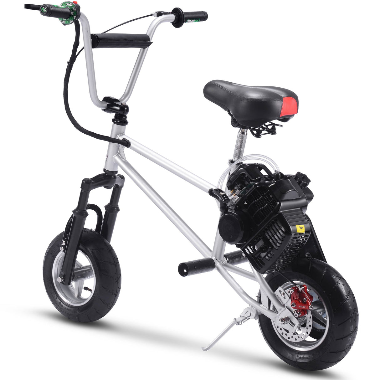 MotoTec 49cc Gas Mini Bike V2 - Silver