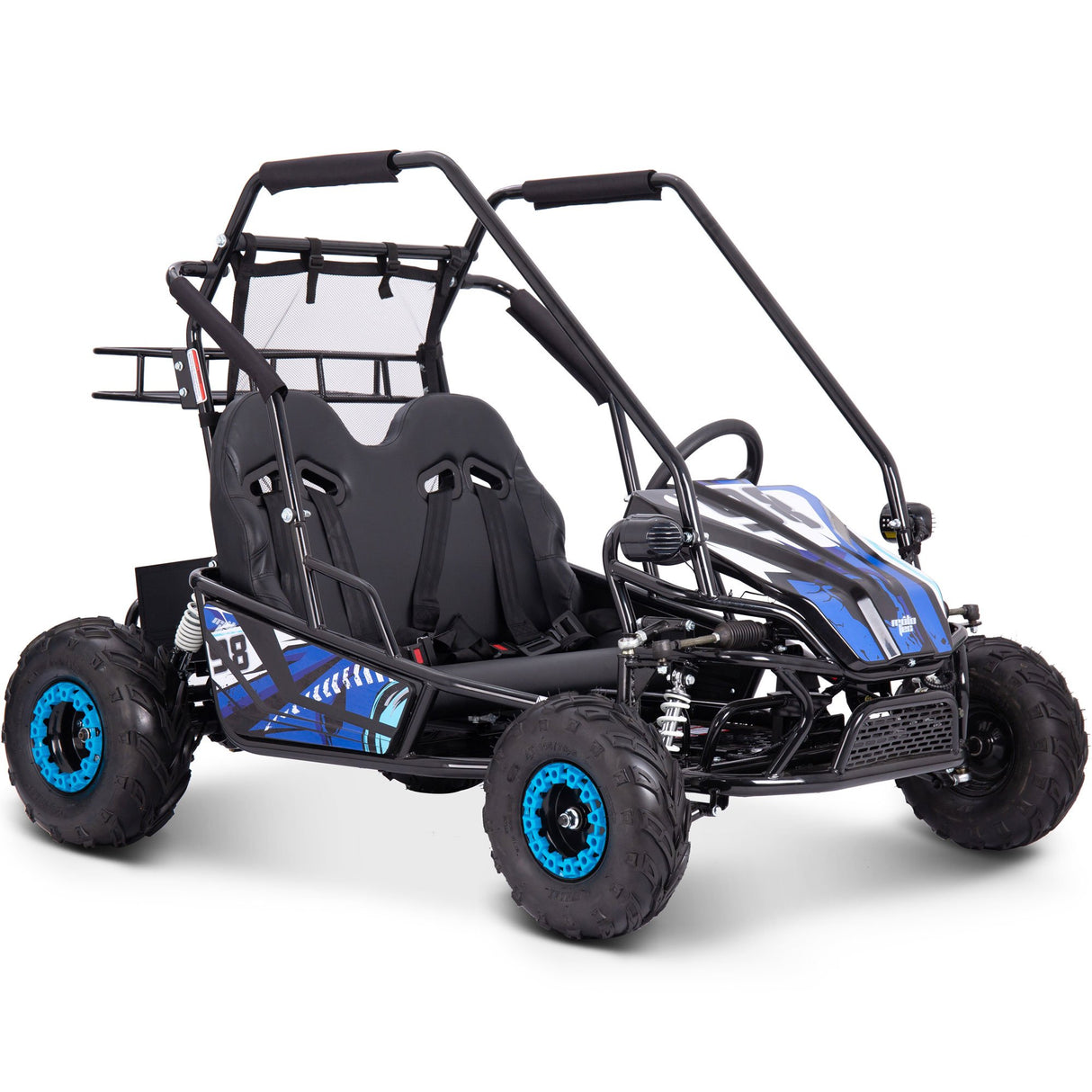 MotoTec Mud XL 60v 2000w Electric Go Kart Full Suspension - Blue