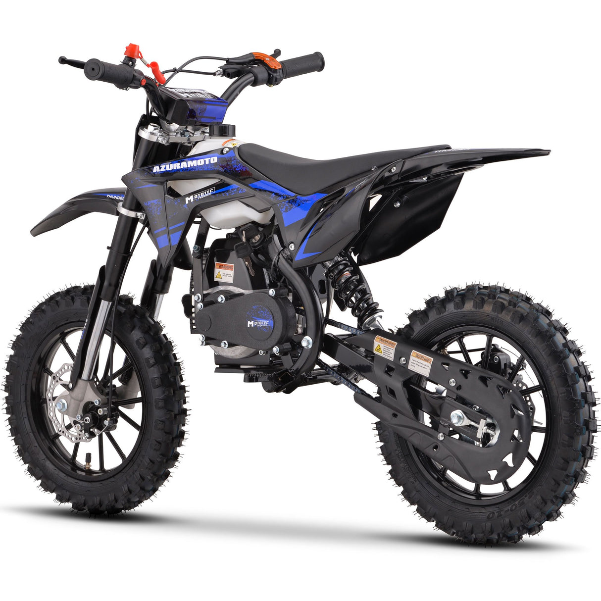 MotoTec Thunder 50cc 2-Stroke Kids Gas Dirt Bike - Blue