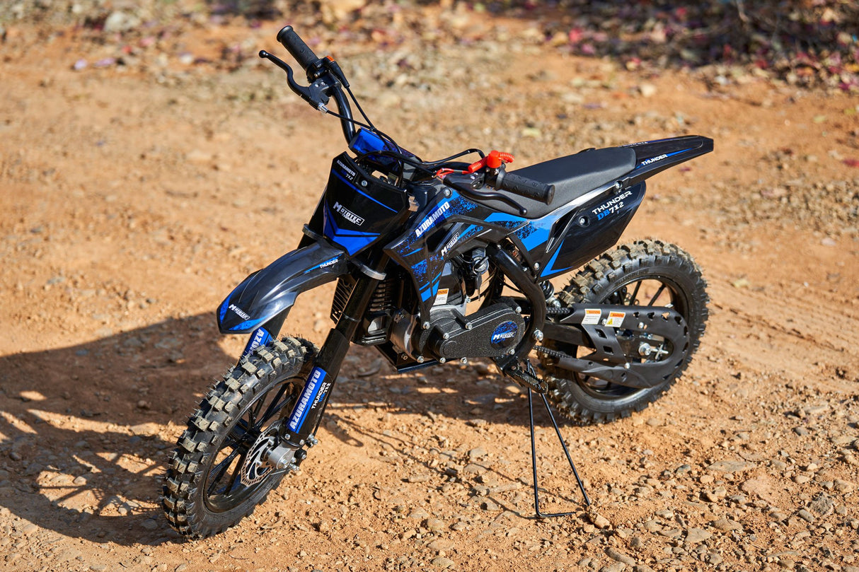 MotoTec Thunder 50cc 2-Stroke Kids Gas Dirt Bike - Green