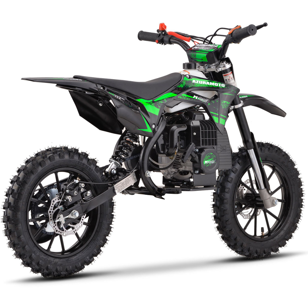 MotoTec Thunder 50cc 2-Stroke Kids Gas Dirt Bike - Green
