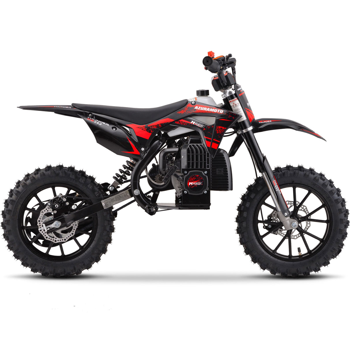 MotoTec Thunder 50cc 2-Stroke Kids Gas Dirt Bike - Red