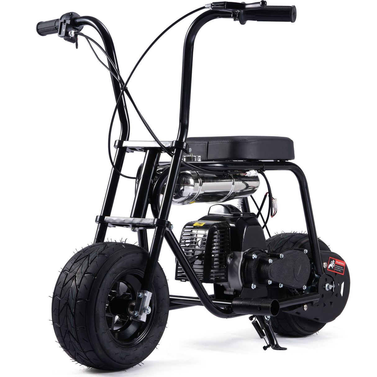 MotoTec Wild Rover 49cc 2-Stroke Kids Gas Mini Bike - Black