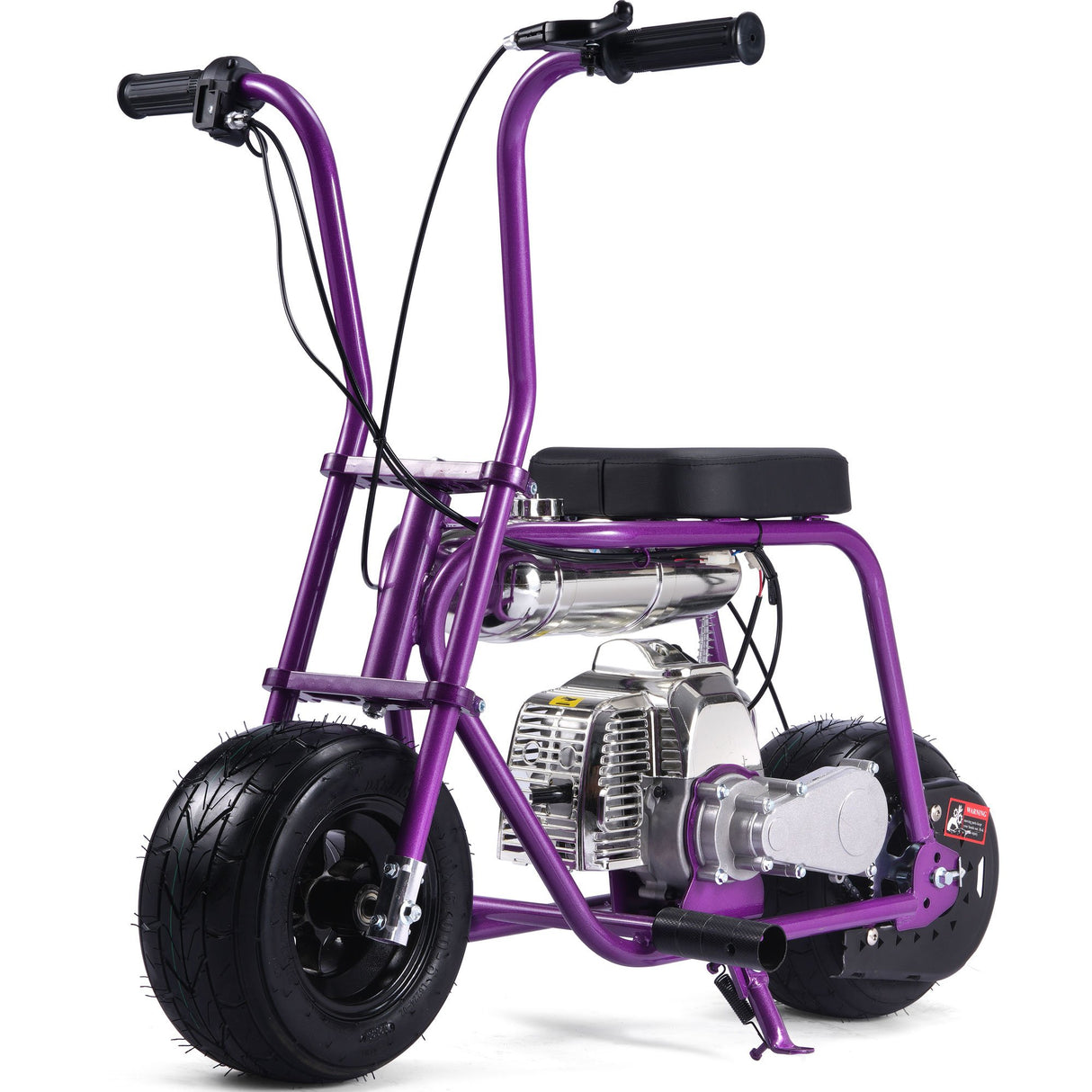 MotoTec Wild Rover 49cc 2-Stroke Kids Gas Mini Bike - Purple