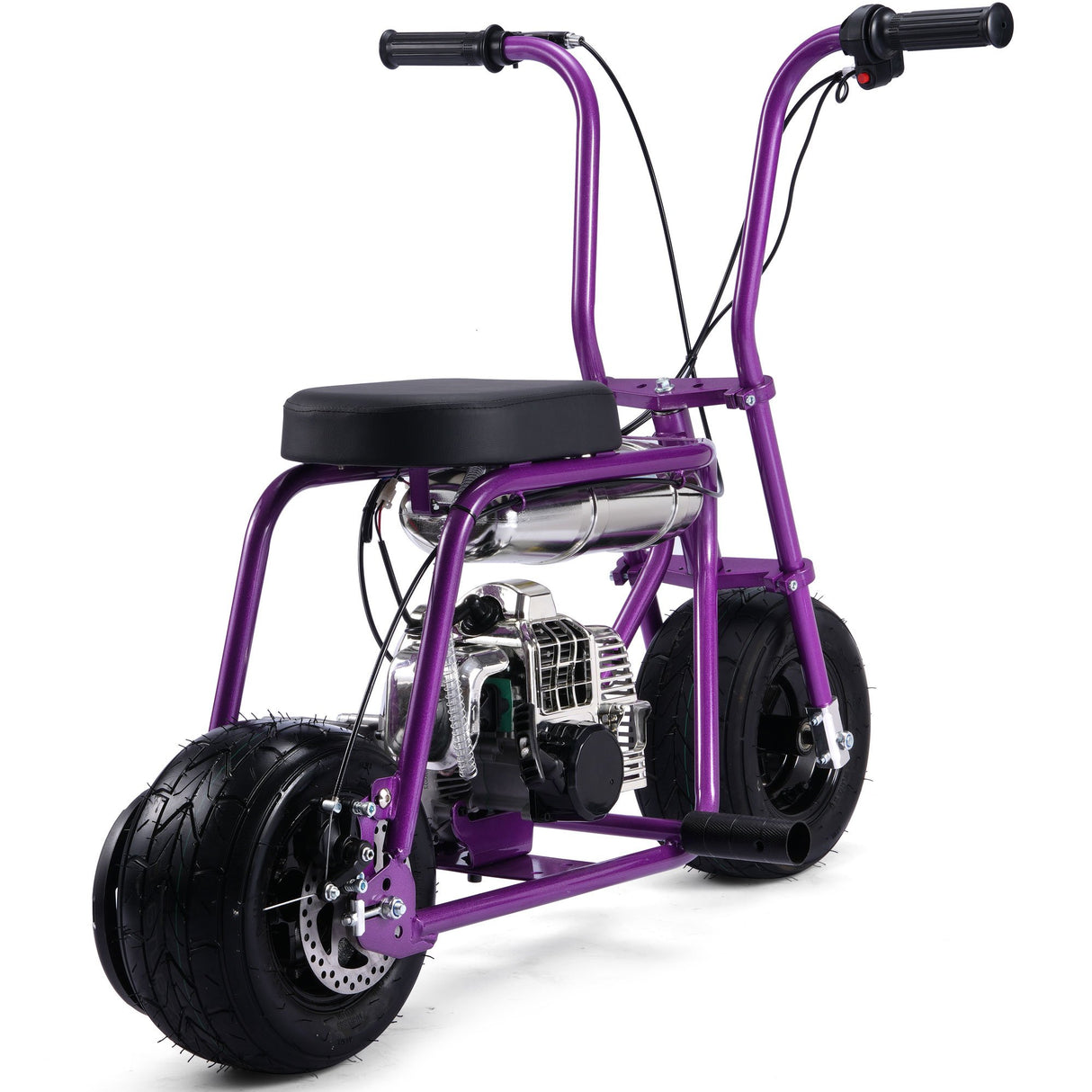 MotoTec Wild Rover 49cc 2-Stroke Kids Gas Mini Bike - Purple