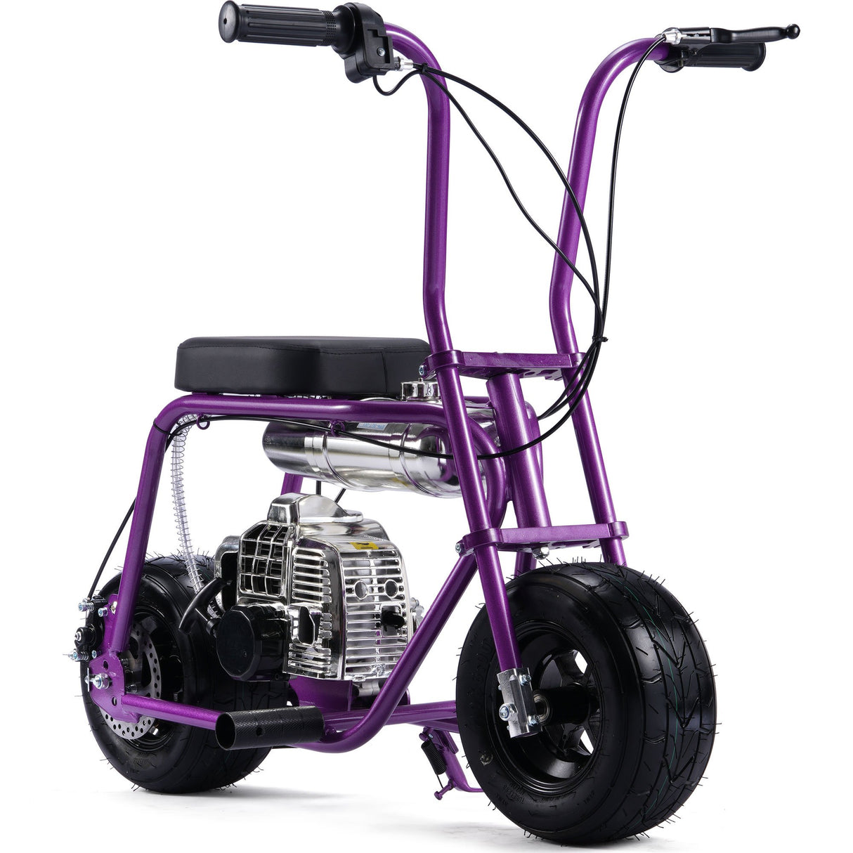 MotoTec Wild Rover 49cc 2-Stroke Kids Gas Mini Bike - Purple