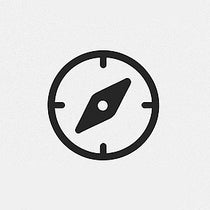 Icons representing navigation tools for outdoor survival and tactical gear.