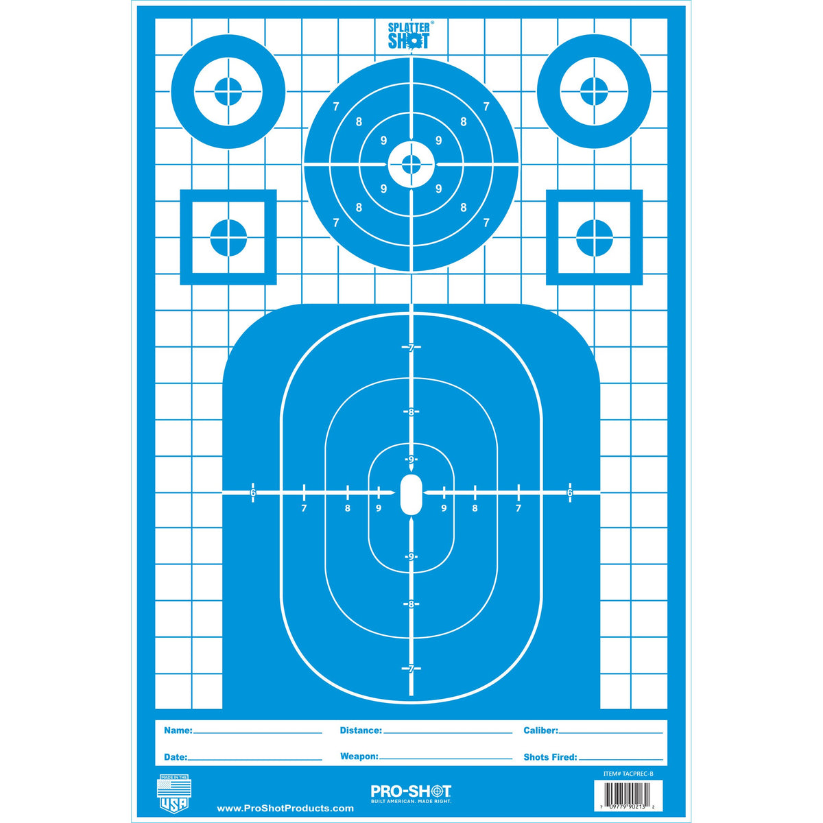 Pro-Shot Products - SplatterShot Blue Tactical Precision Target 8-Pack