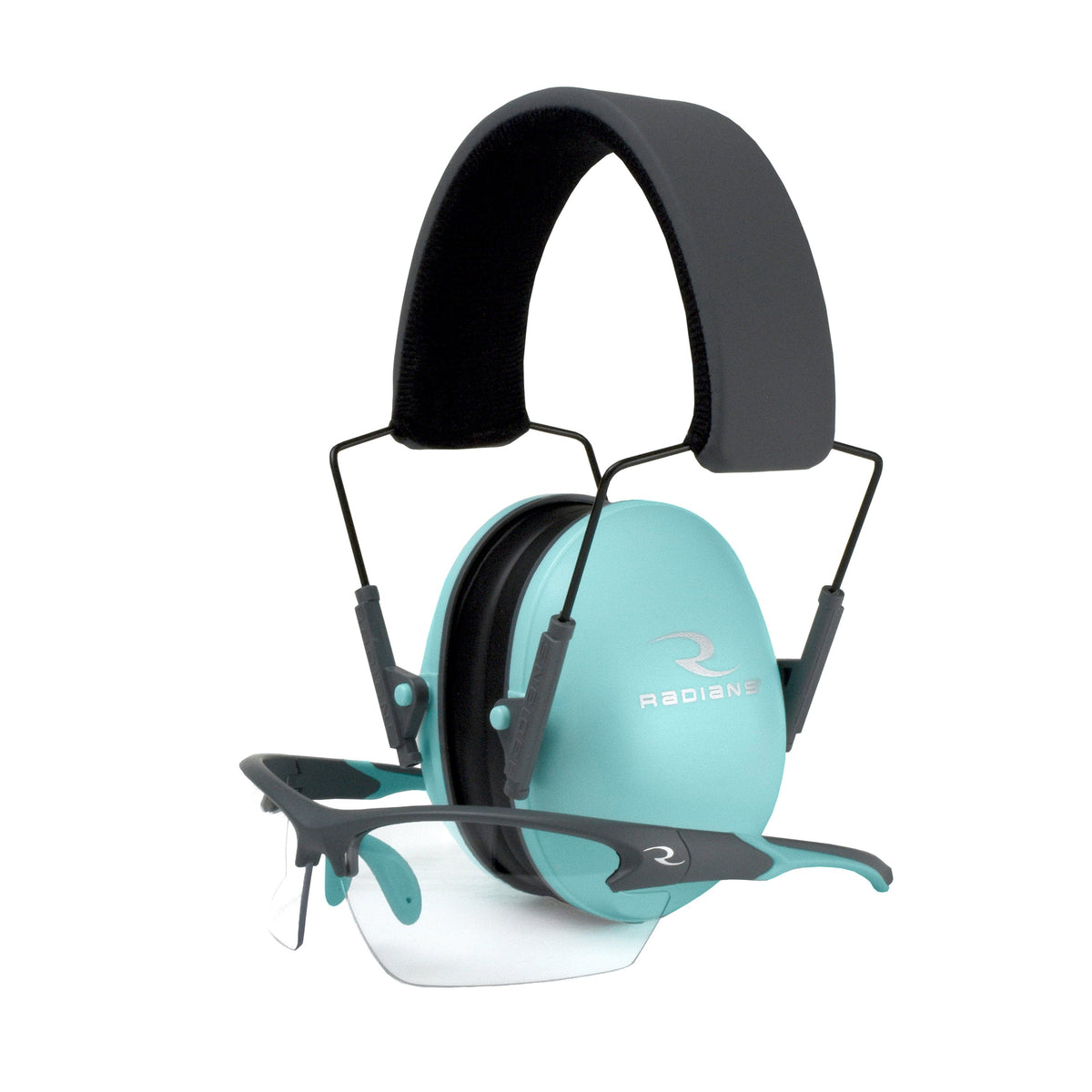 Radians - Lowset Range Combo Earmuff & Eyewear - Aqua/Charcoal