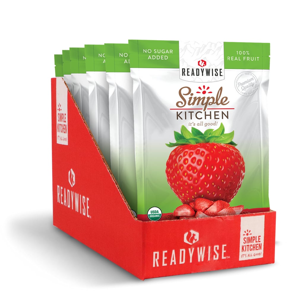 ReadyWise - 6 CT Case Simple Kitchen Organic FD Strawberries