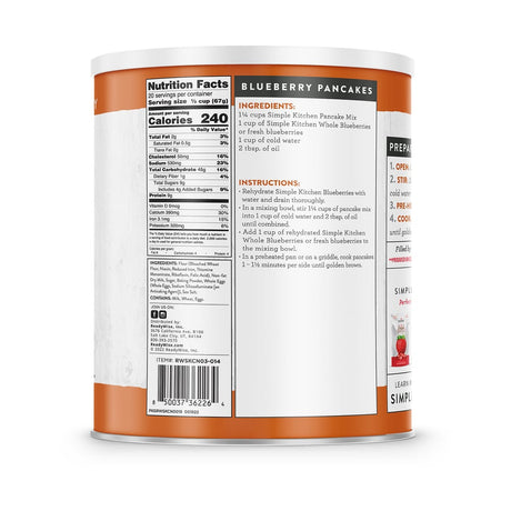 ReadyWise - Simple Kitchen Pancake Mix- 20 Serving #10 Can