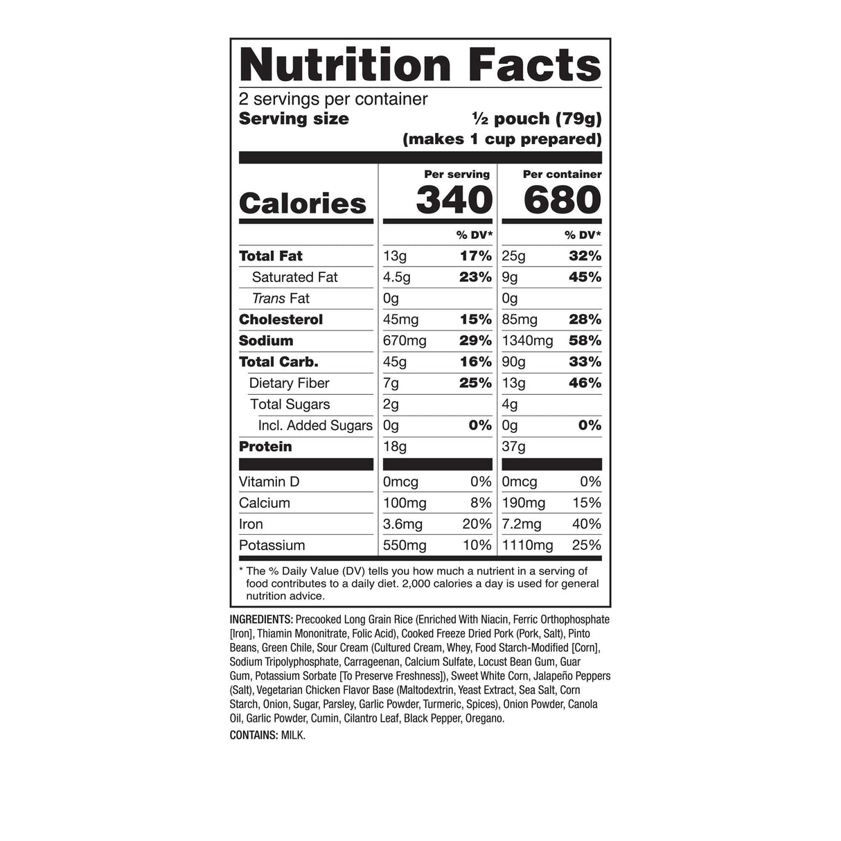 ReadyWise - 6 CT PRO Meal - Pork Chili Verde