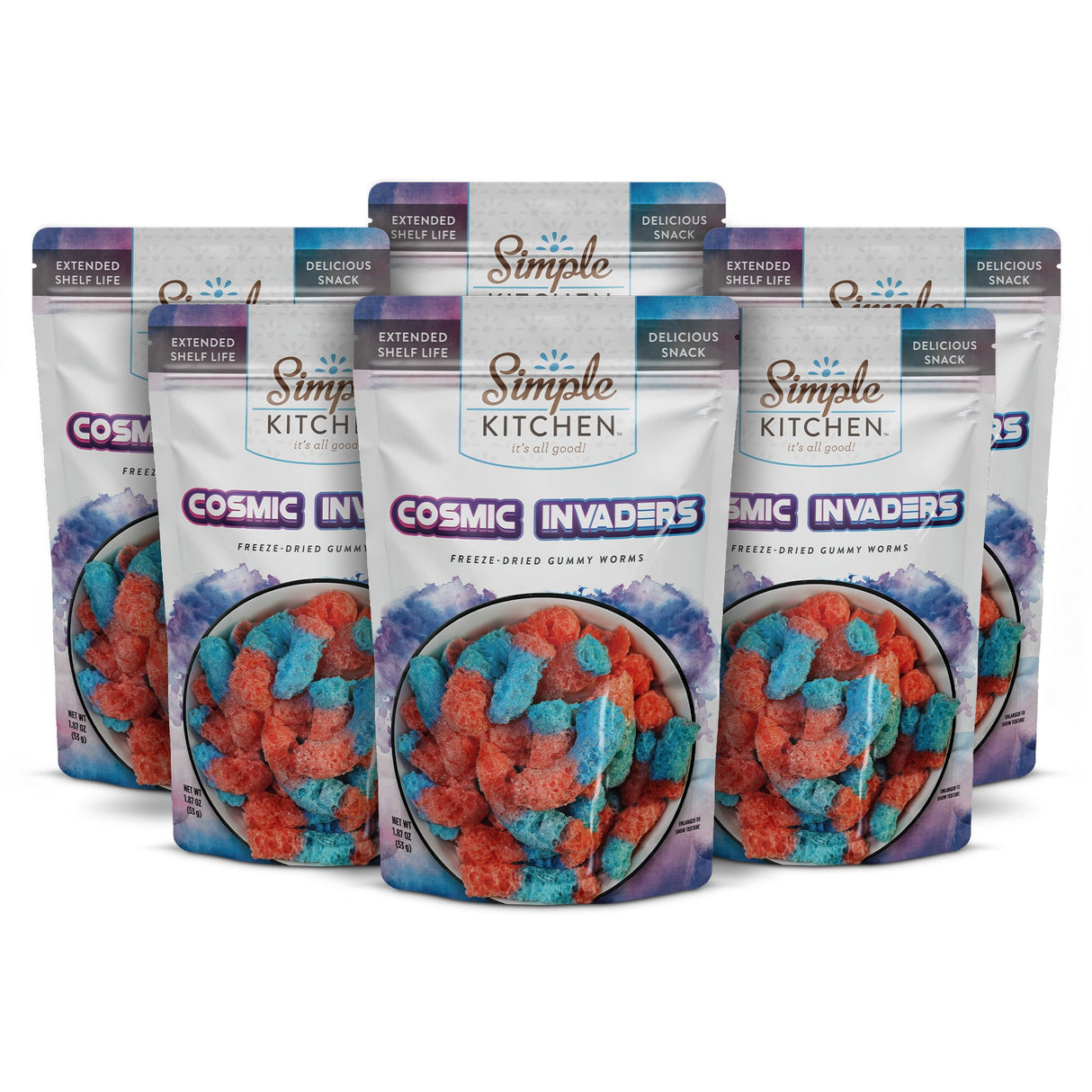 ReadyWise - 6 CT SK Cosmic Invaders Freeze Dried Candy Bites