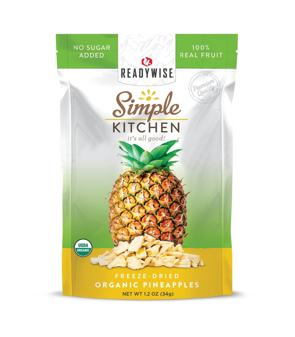 ReadyWise - 6 CT Case Simple Kitchen Organic Freeze-Dried Pineapple