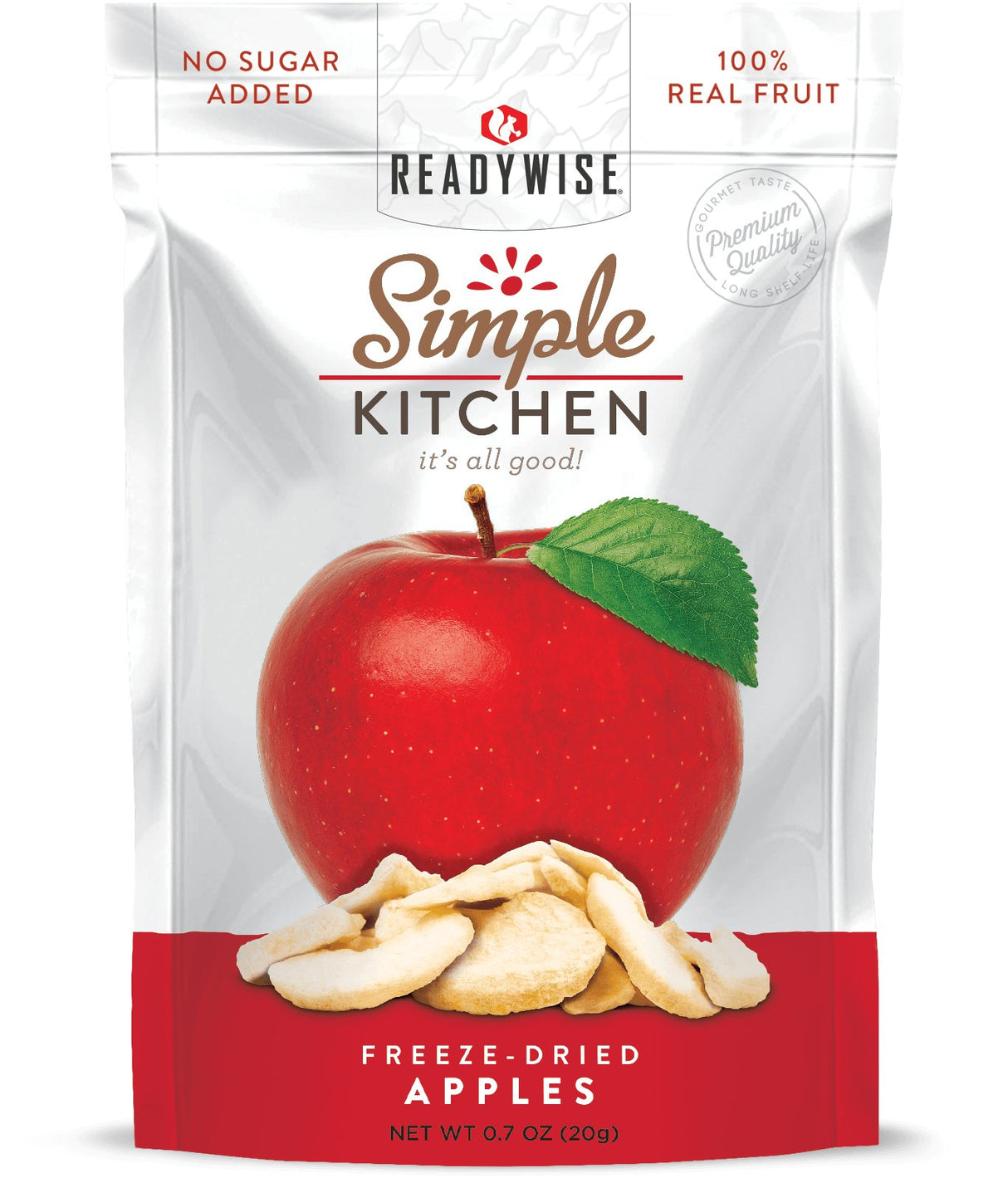 ReadyWise - Simple Kitchen Freeze-Dried Sweet Apples - 6 Pouches