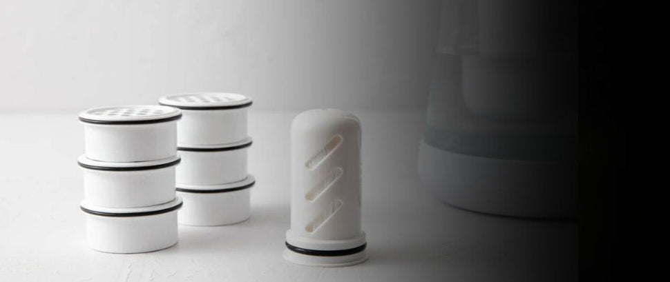 Replacement water filters for outdoor survival and emergency preparedness systems displayed on a desktop background.