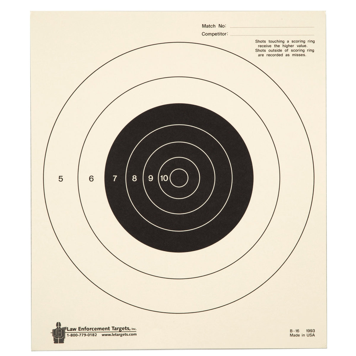Action Target - Bulls-Eye 25 Yard Slow Fire Target 100 Pack