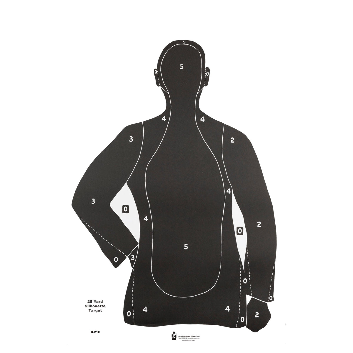 Action Target - B-21E Black Paper Target 23x35 100-Pack
