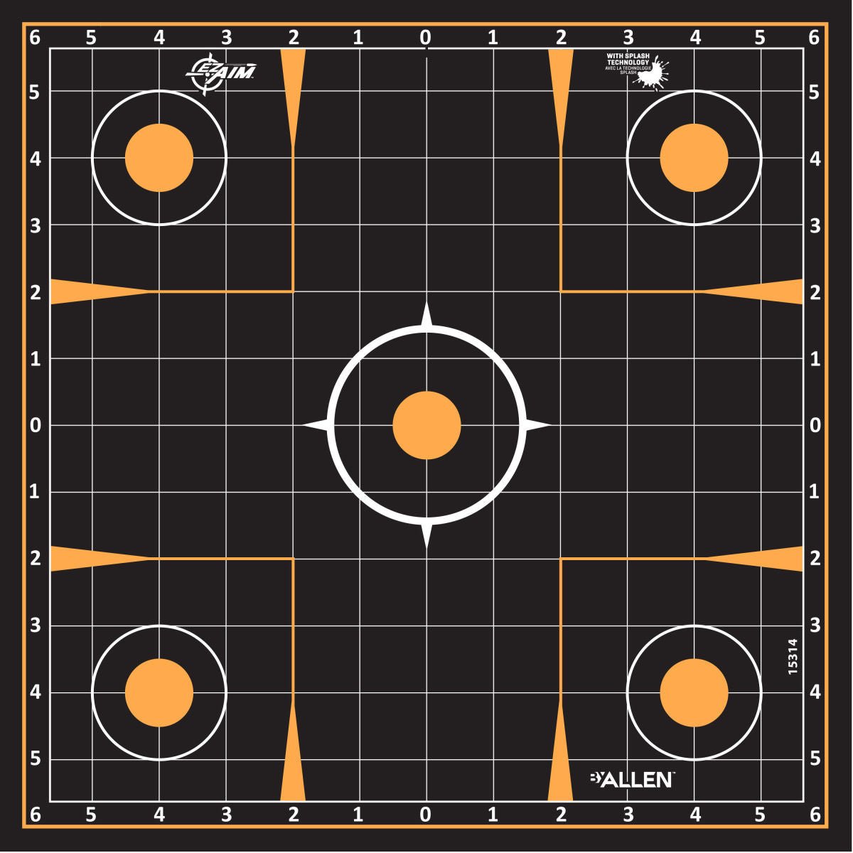 Allen Company - EZ AIM Adhesive Sight-In Targets 12x12" 5 Pack