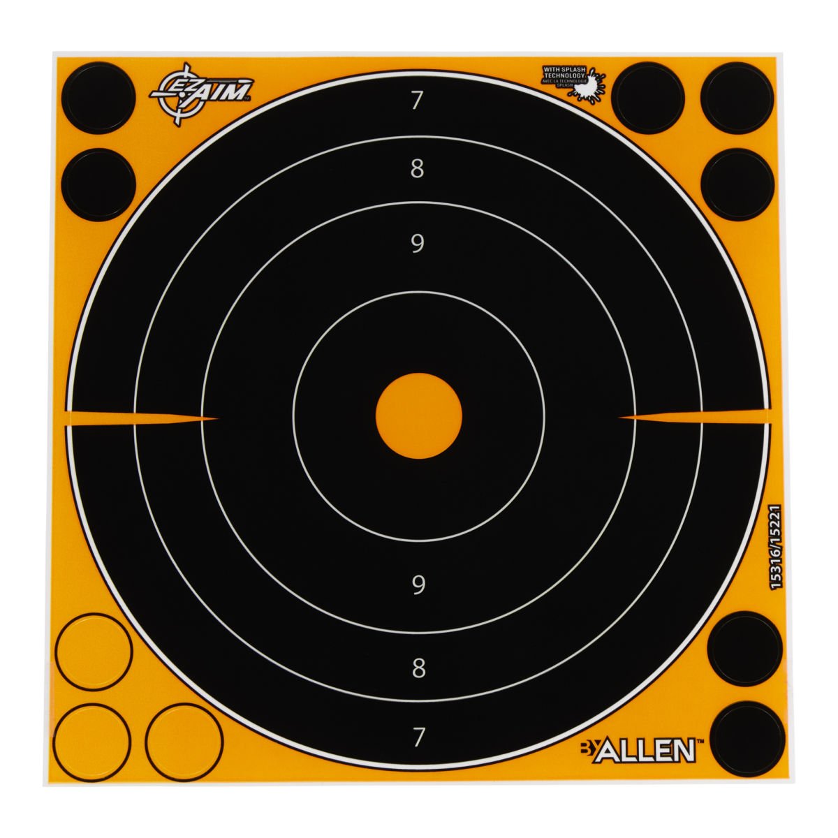 Allen Company - EZ AIM 8" Bullseye Adhesive Targets, 6 Pack