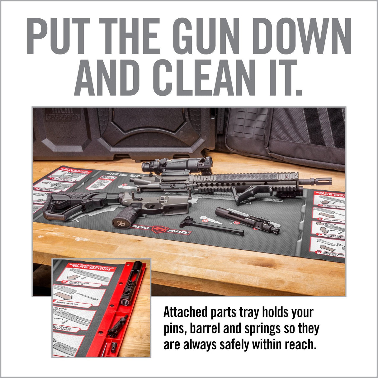 Real Avid - AR15 Smart Mat with Parts Keeper Tray