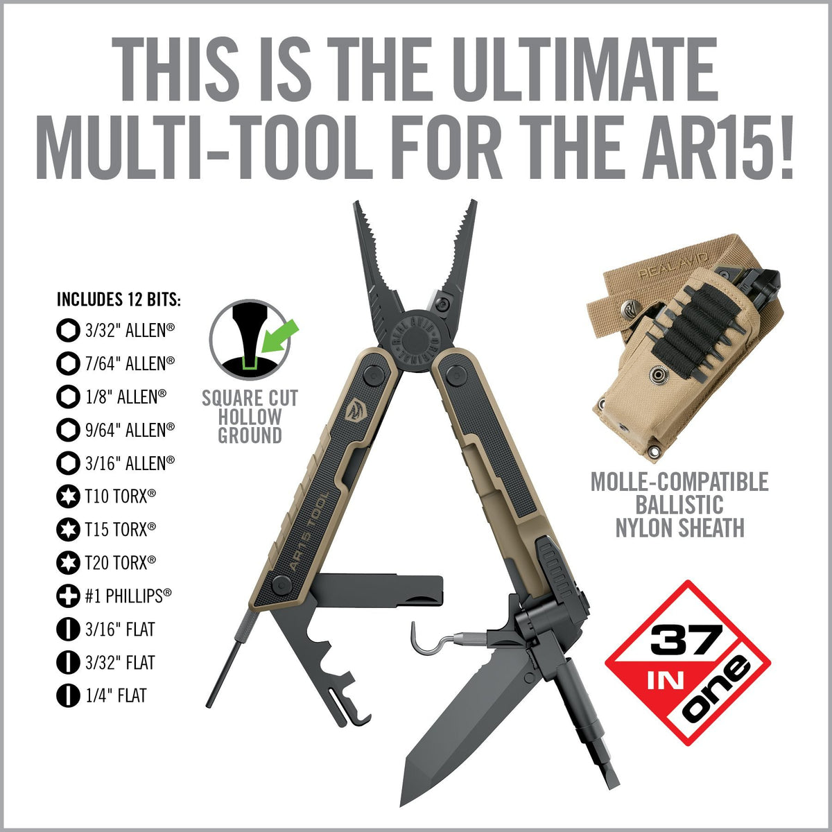 Real Avid - AR-15 Multi-Tool with Sheath