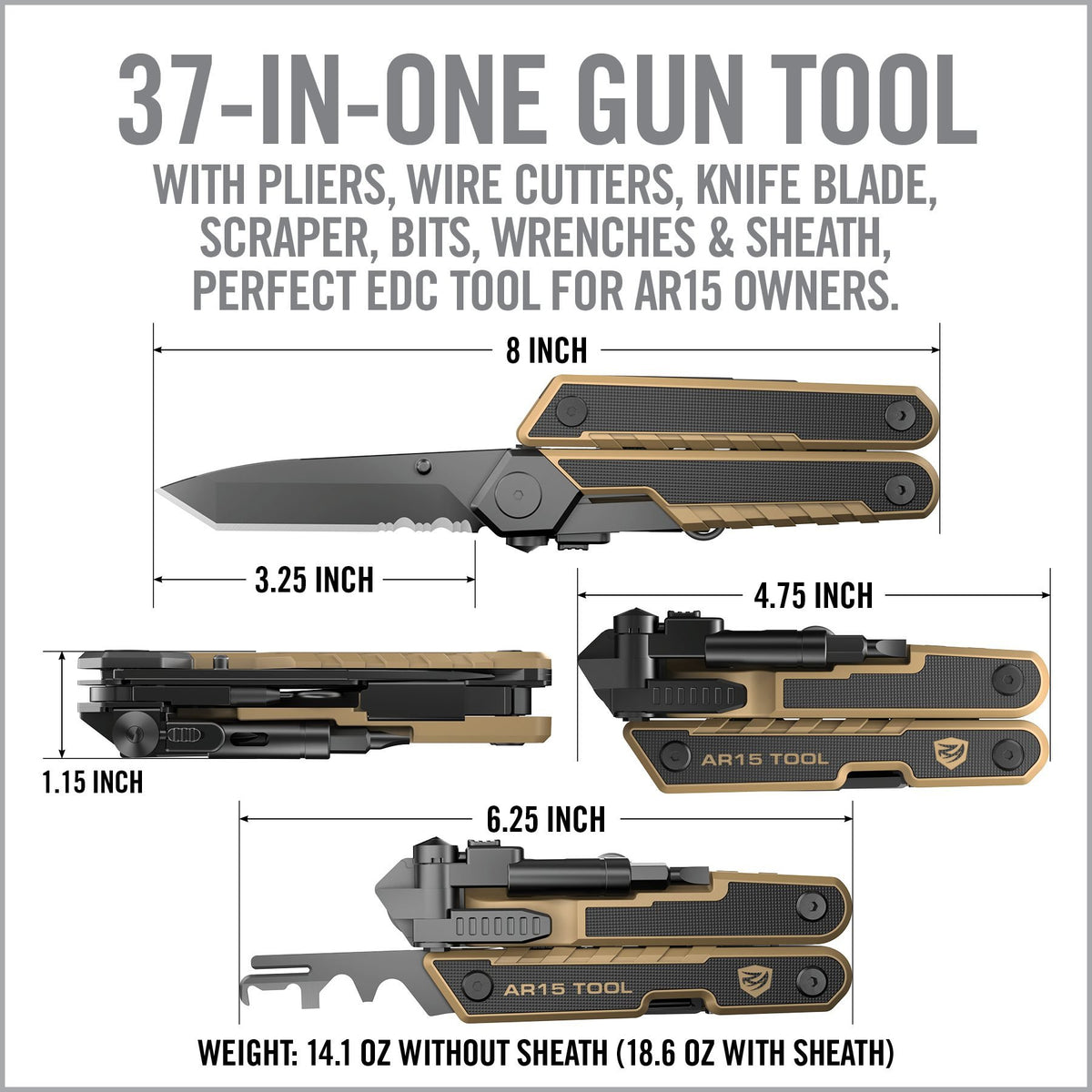 Real Avid - AR-15 Multi-Tool with Sheath