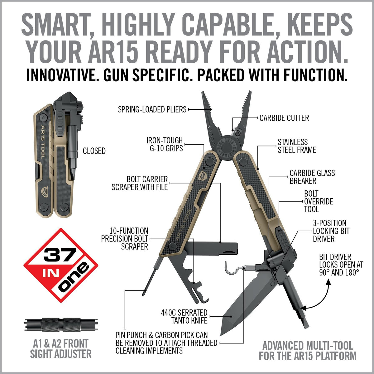 Real Avid - AR-15 Multi-Tool with Sheath