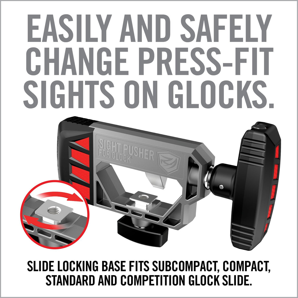 Real Avid - Sight Pusher for Glock (Black)