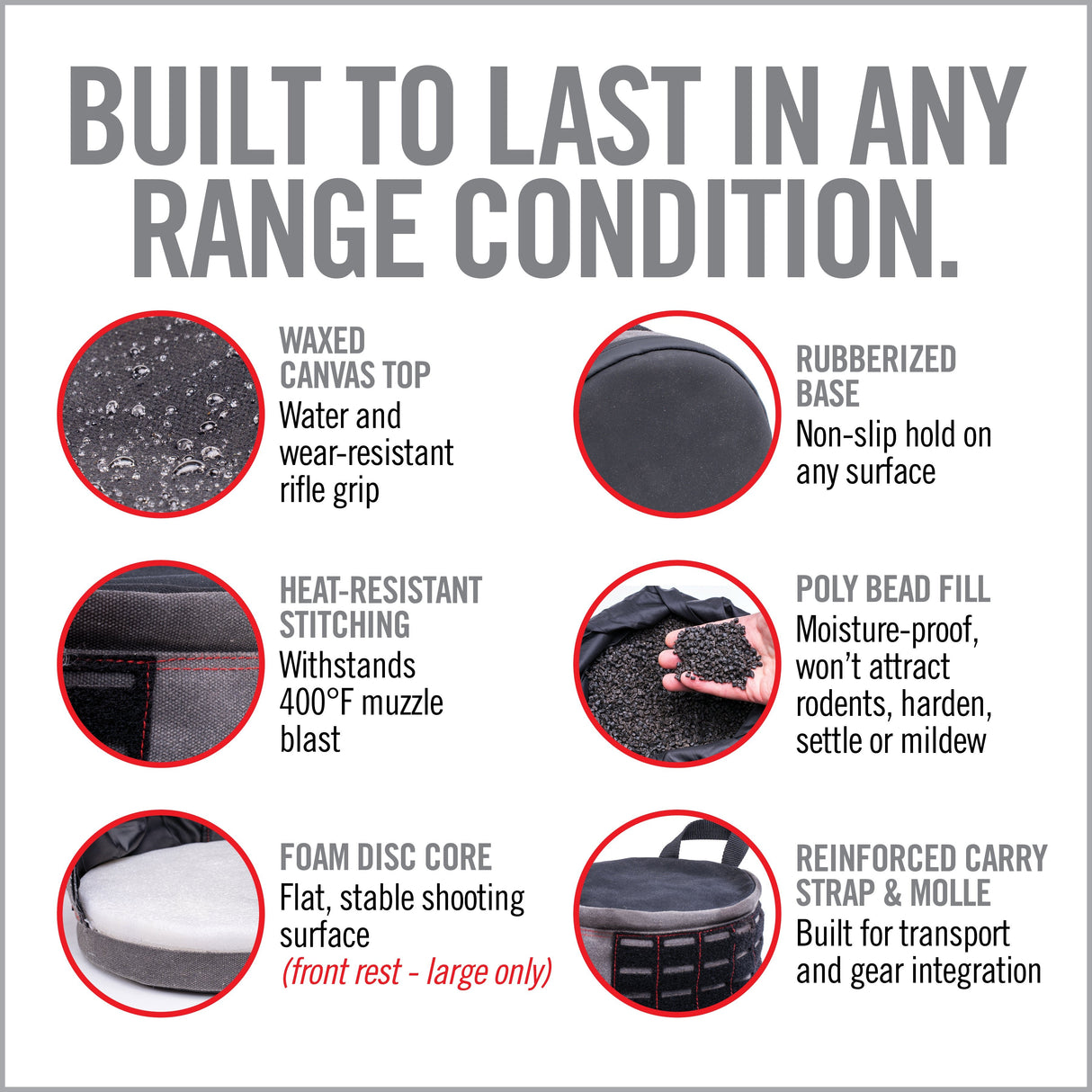 Real Avid - Ratchet Rest Front Shooting Bag, Large